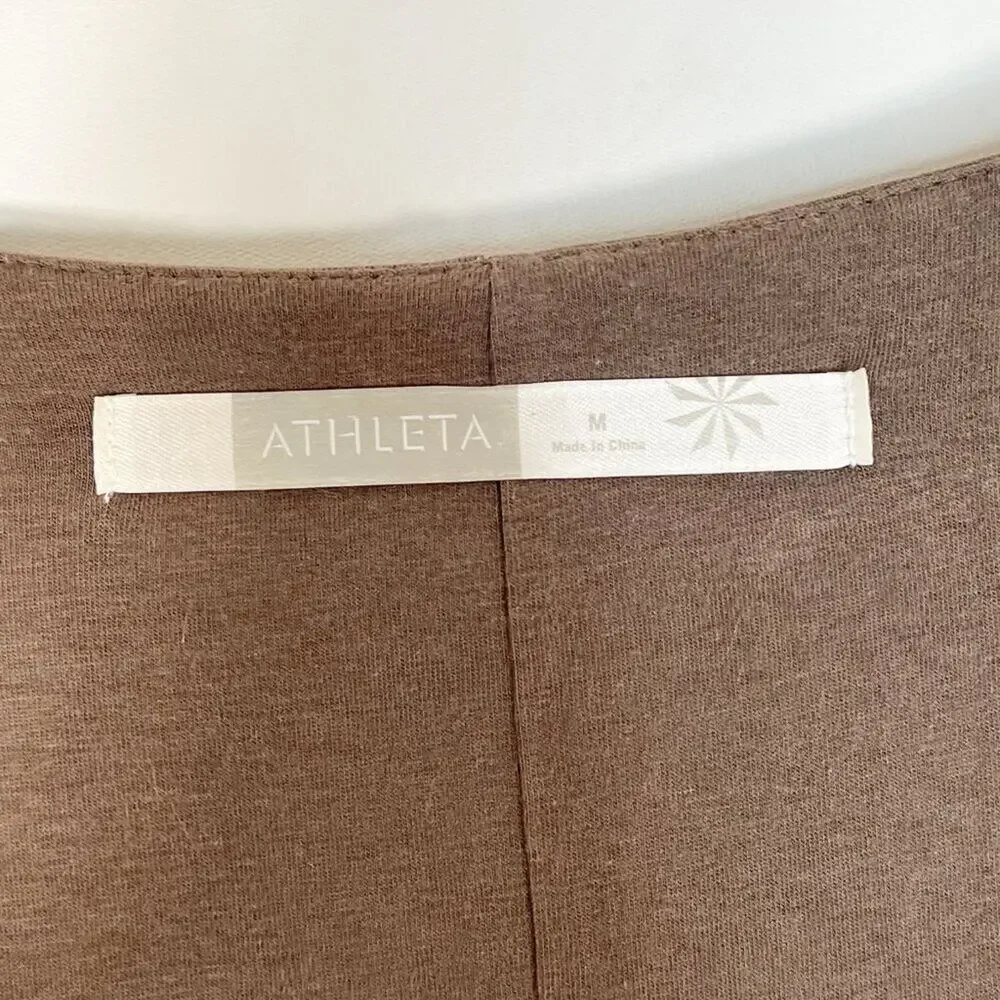 Athleta Brown Sleeveless Wrap-Style Mini Dress - Picture 9 of 10